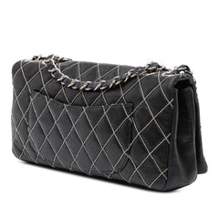 Quilted Lambskin Studded Metal Beauty Flap
