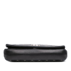 Quilted Lambskin Studded Metal Beauty Flap