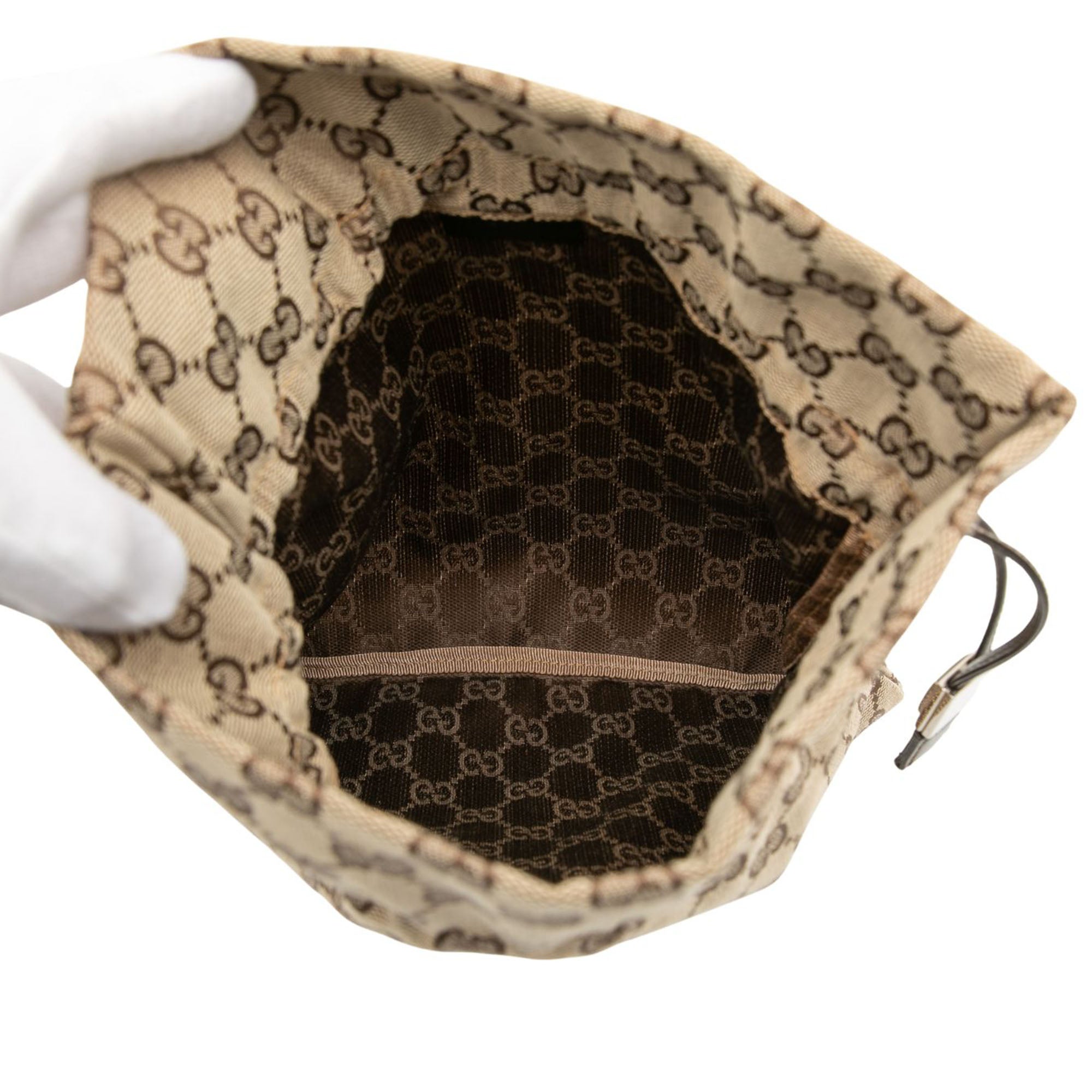 GG Canvas Drawstring Pouch