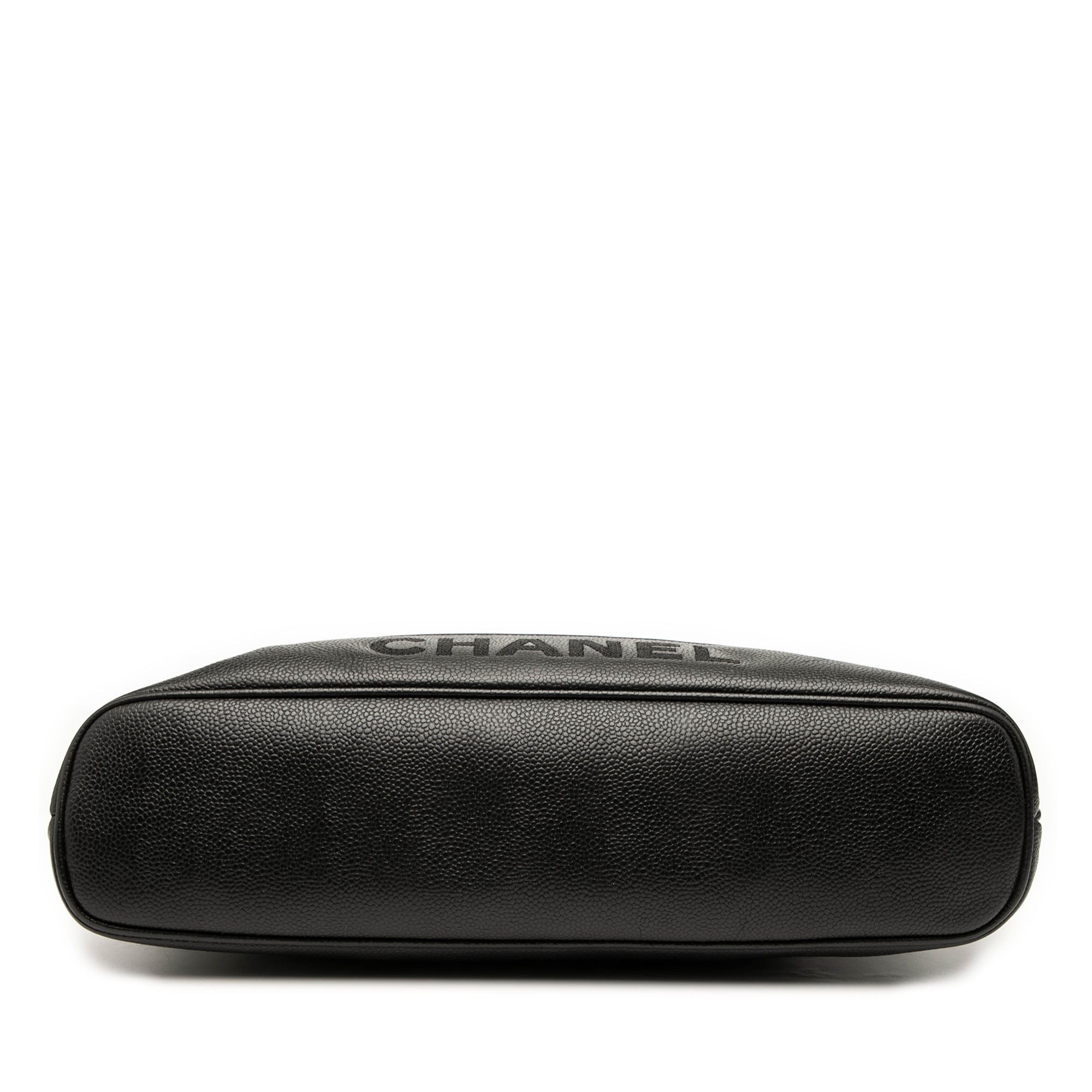 Caviar Logo Chain Shoulder Bag