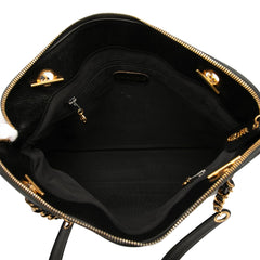 Caviar Logo Chain Shoulder Bag