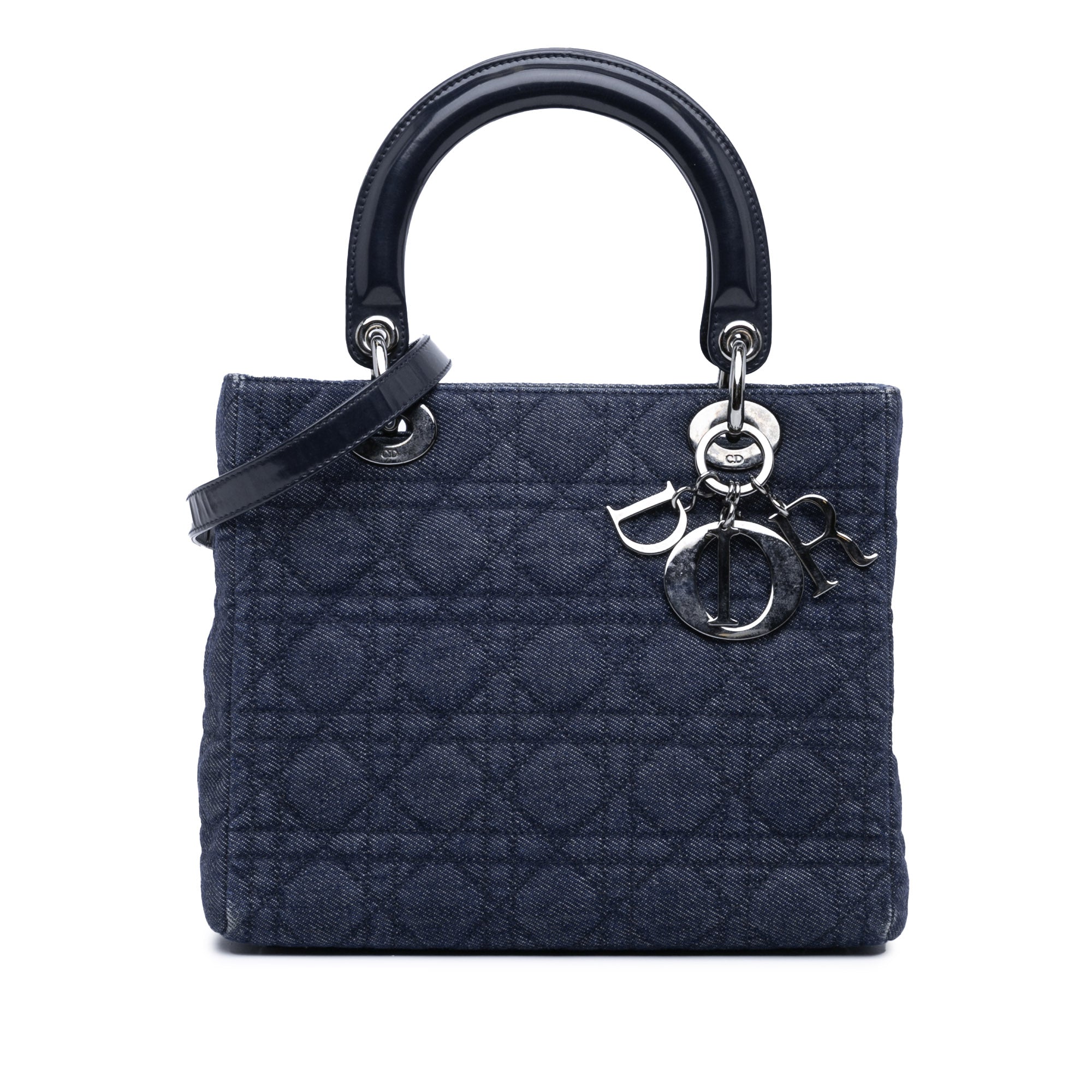 Medium Denim Cannage Lady Dior