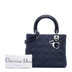 Medium Denim Cannage Lady Dior