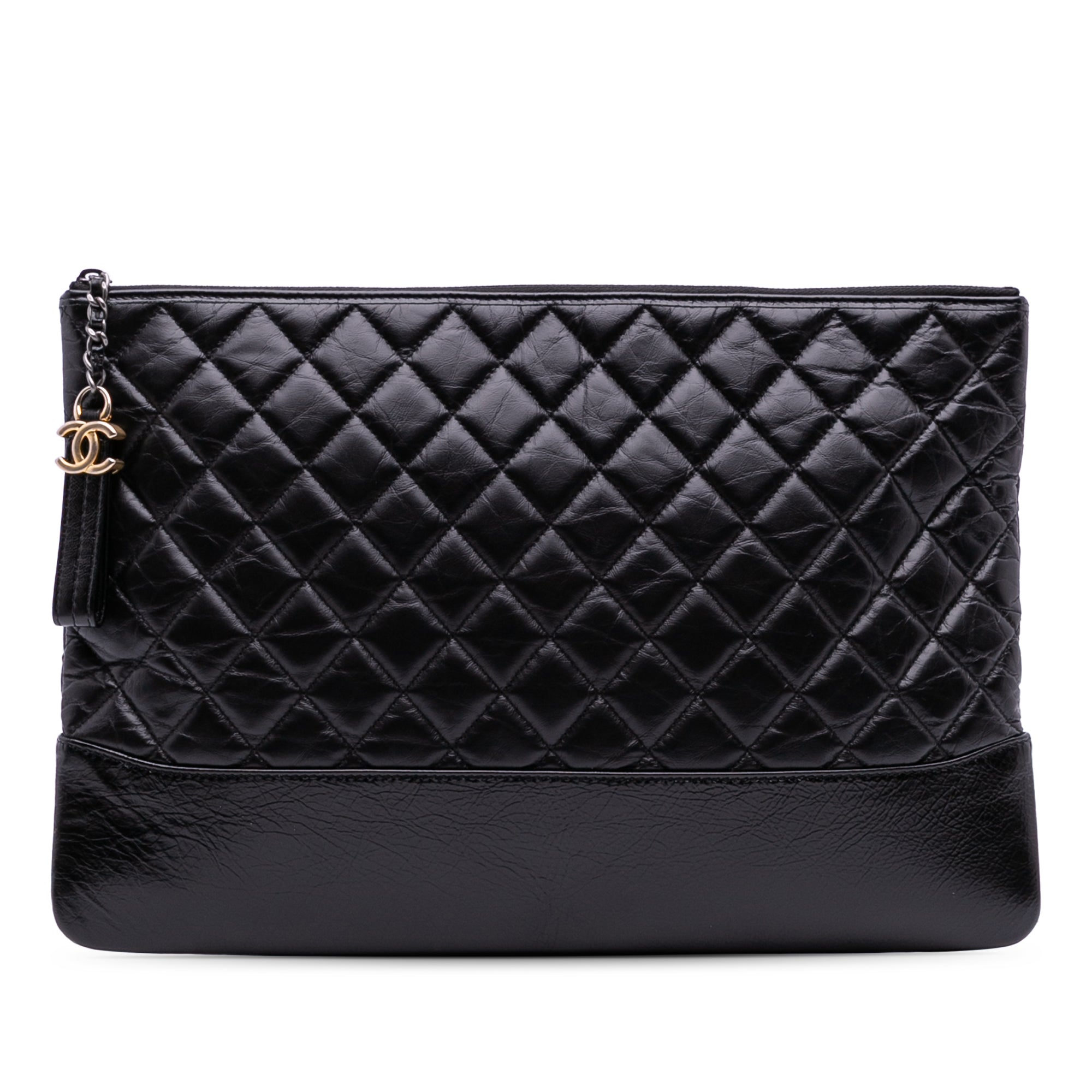 Large Aged Calfskin Gabrielle O Case Clutch