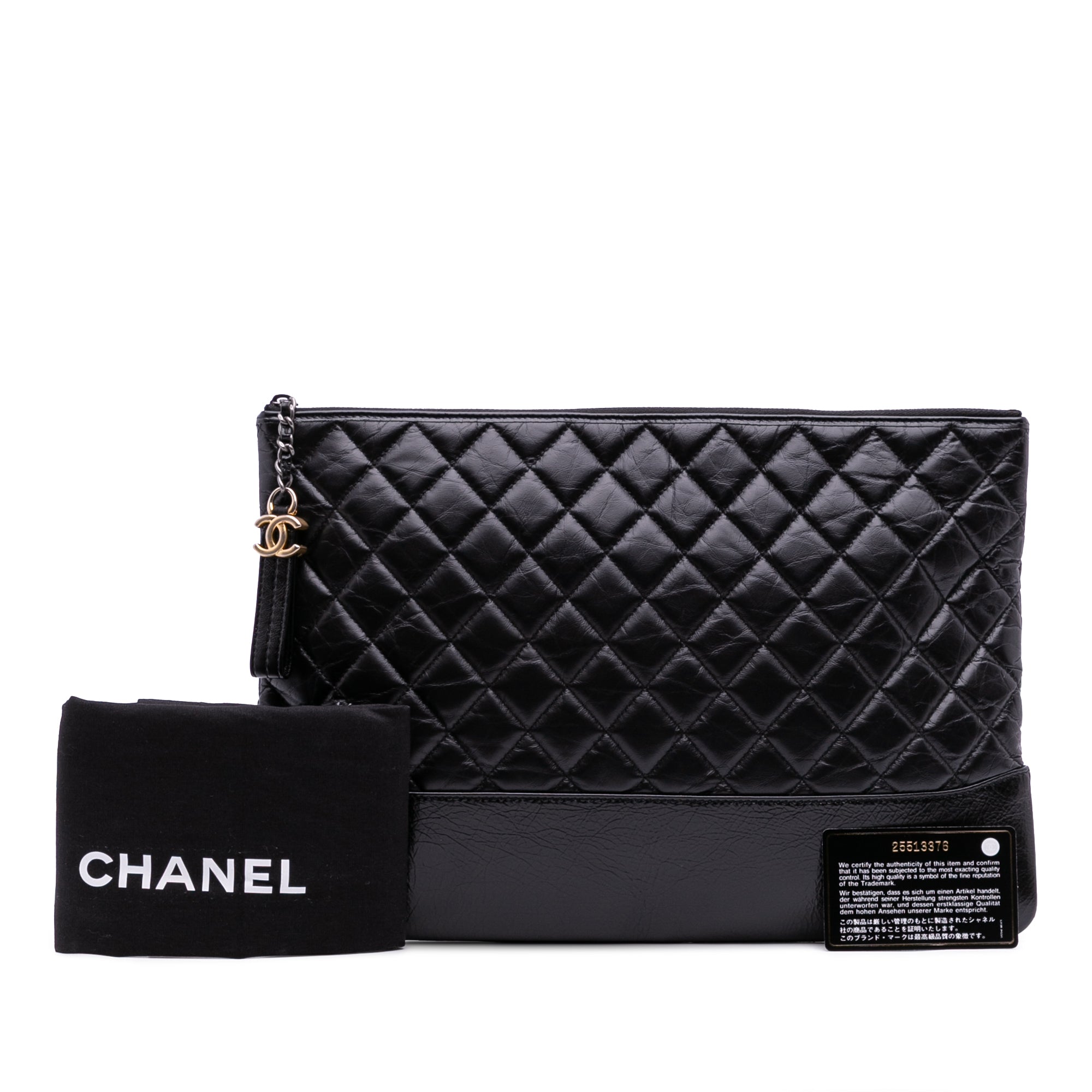 Large Aged Calfskin Gabrielle O Case Clutch