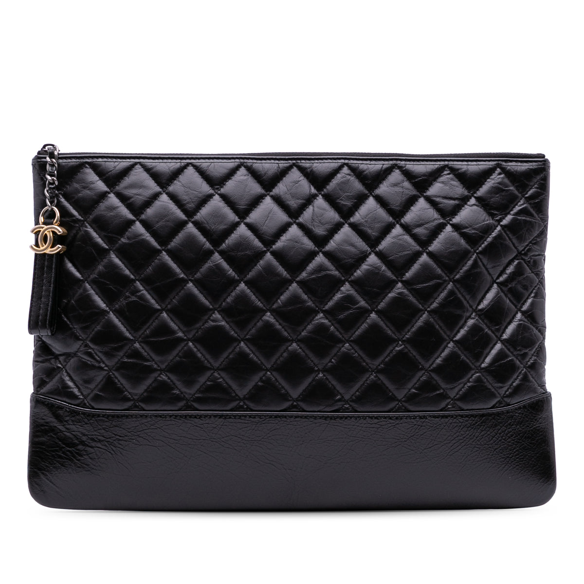 Large Aged Calfskin Gabrielle O Case Clutch