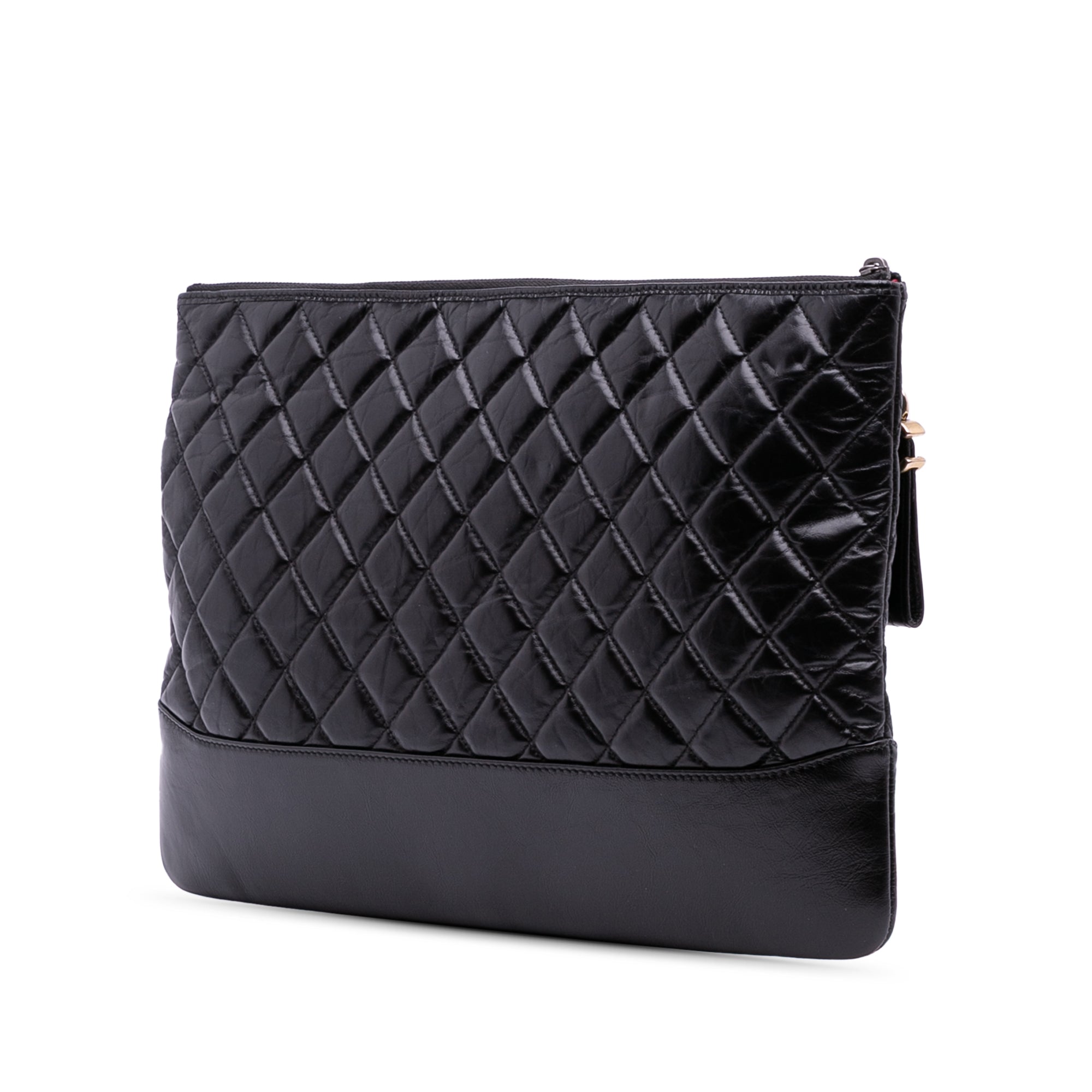 Large Aged Calfskin Gabrielle O Case Clutch
