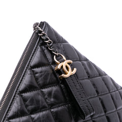 Large Aged Calfskin Gabrielle O Case Clutch