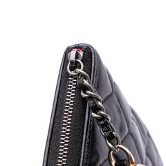 Large Aged Calfskin Gabrielle O Case Clutch