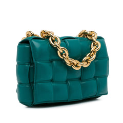 Lambskin Intrecciato Padded Chain Cassette Satchel_1