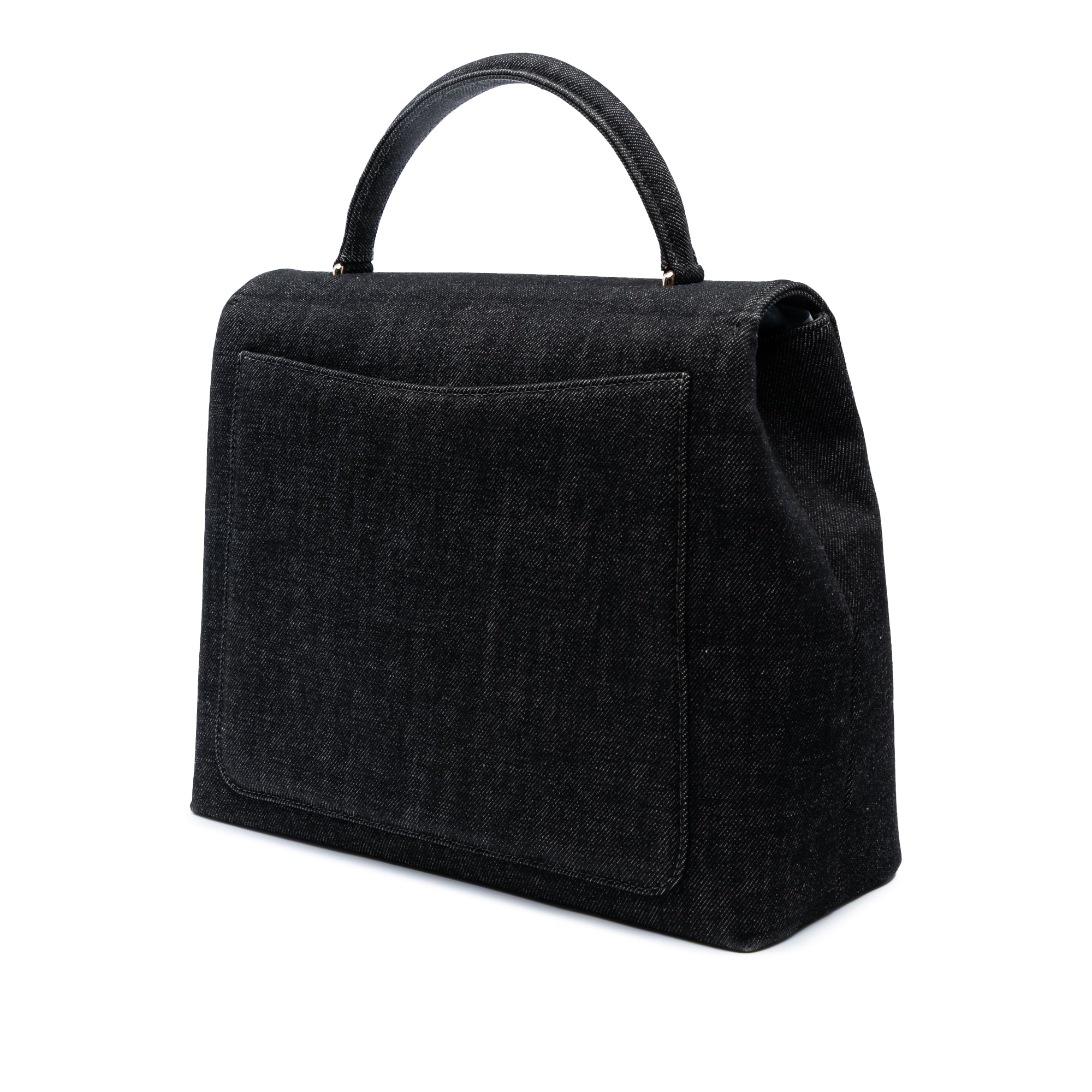 CC Denim Kelly Top Handle Bag