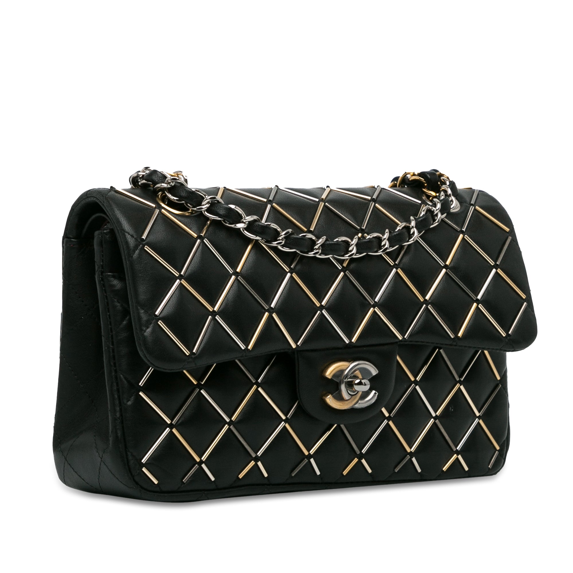 Small Classic Embellished Lambskin Double Flap_1