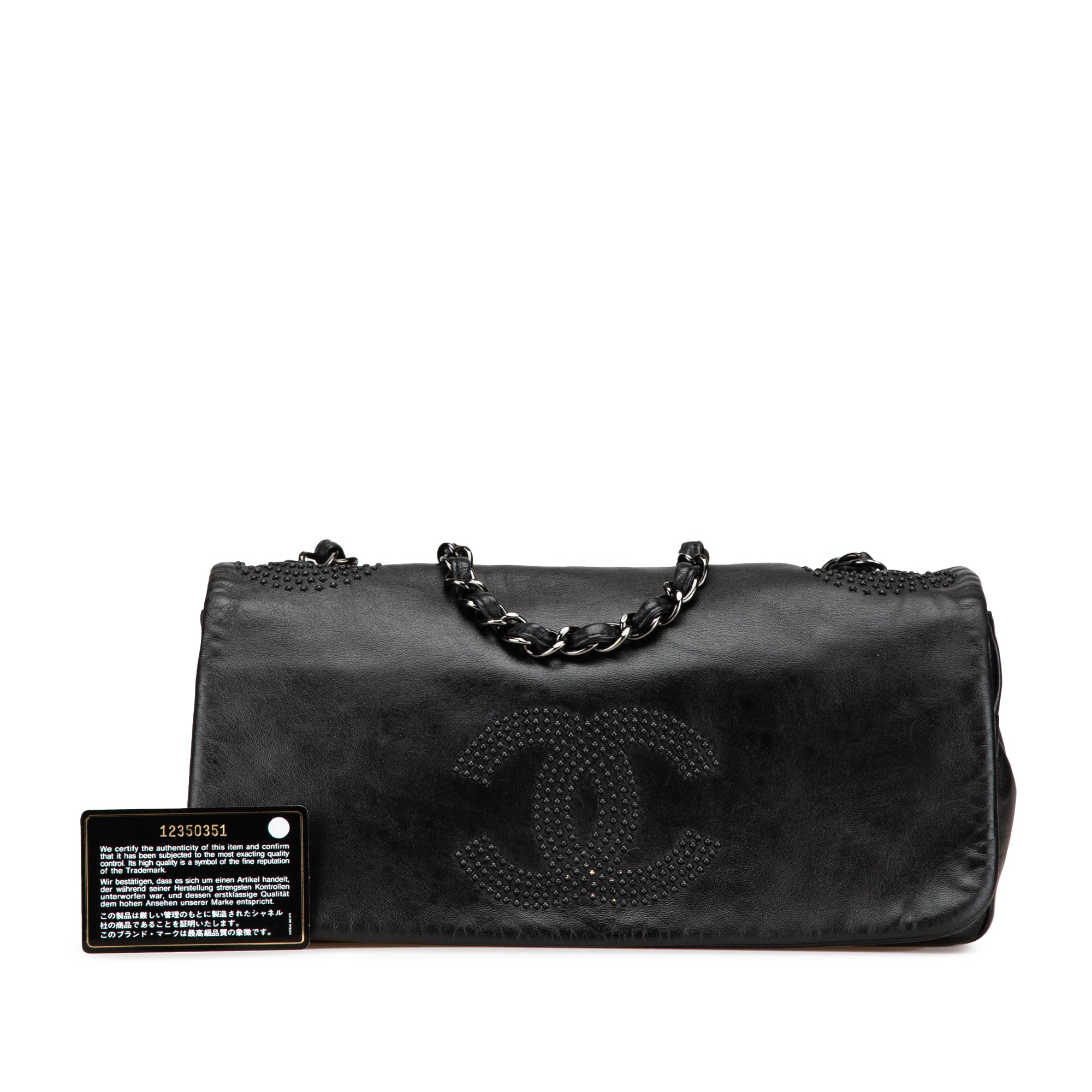 CC Studded Lambskin East West Flap