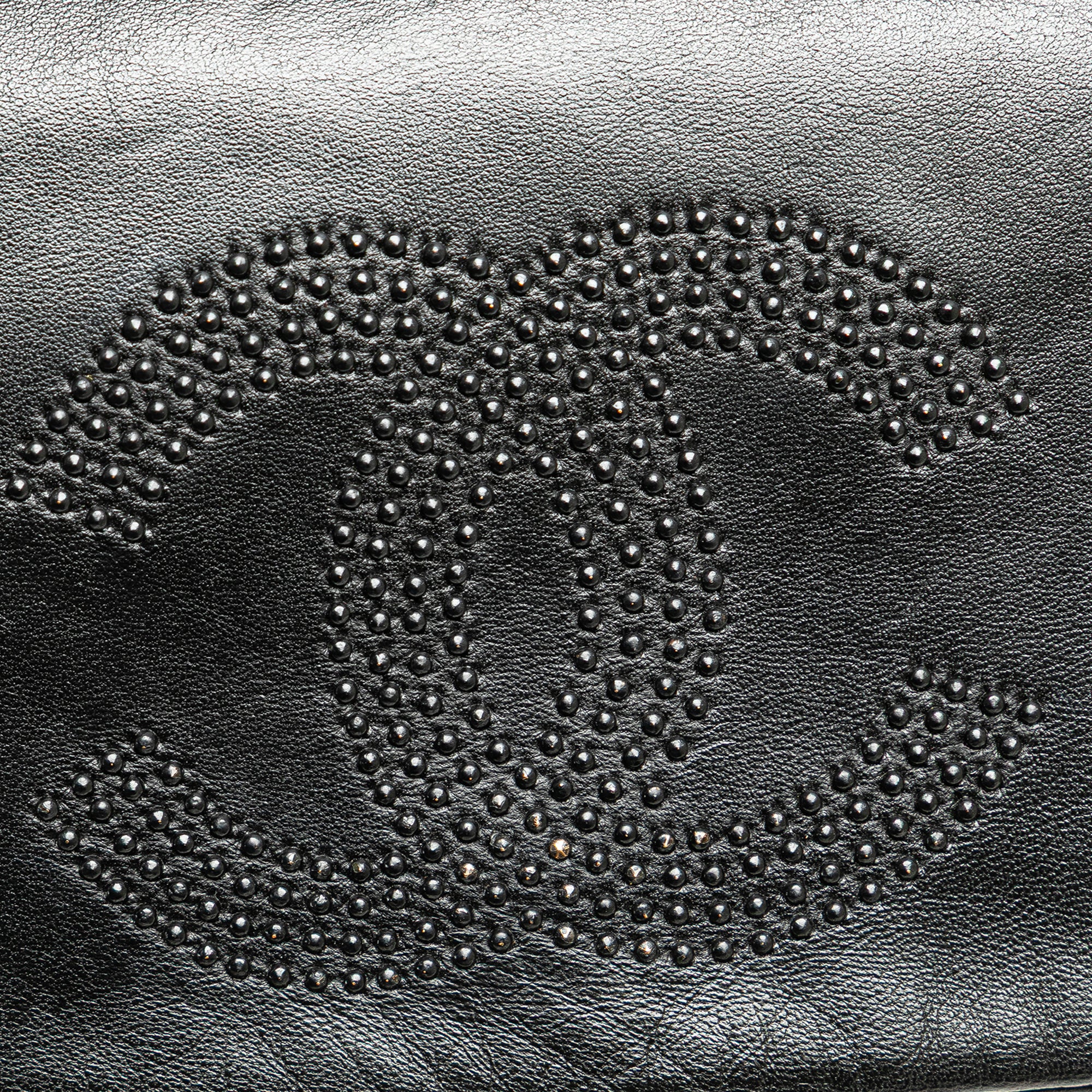 CC Studded Lambskin East West Flap
