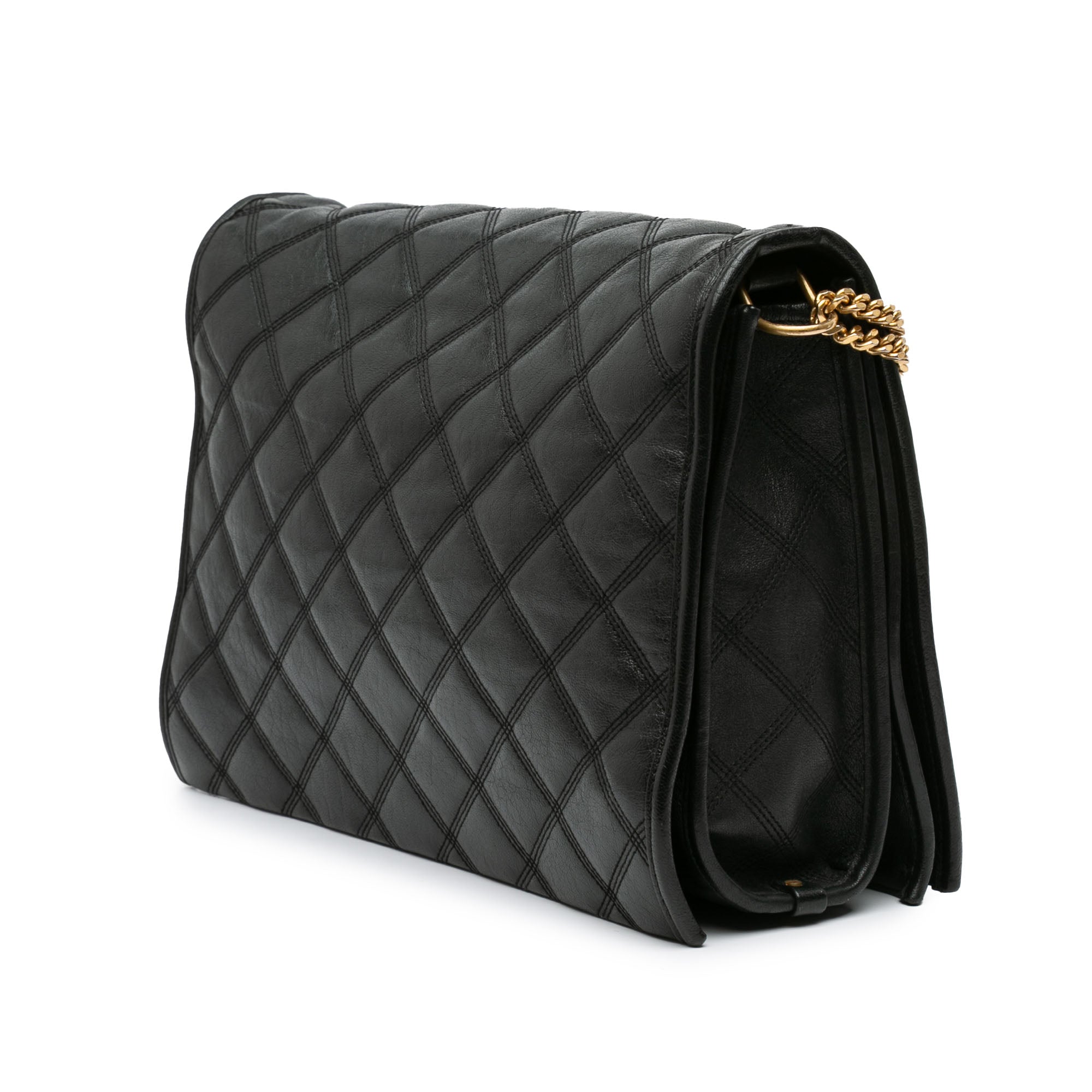 Large Quilted Lambskin Becky Chain Shoulder Bag