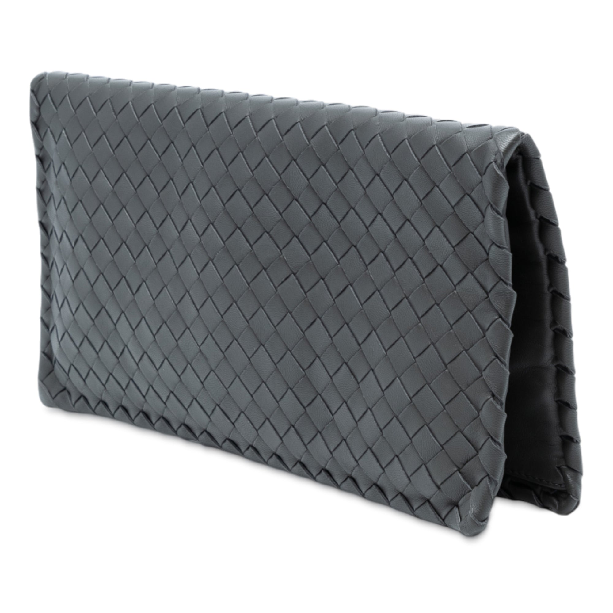 Nappa Intrecciato Turn Lock Clutch