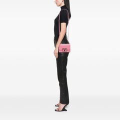 Small Leather VLogo Type Crossbody