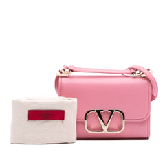 Small Leather VLogo Type Crossbody