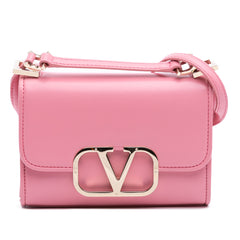 Small Leather VLogo Type Crossbody