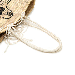 Andre Butzer Large Raffia Classic Wanderer Embroidered Shopping Tote