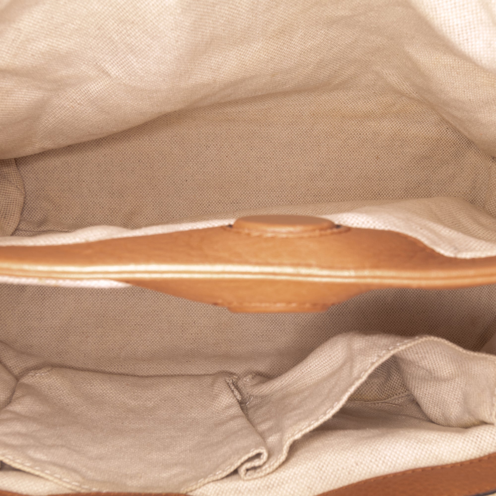 Small Calfskin Bamboo Shopper Satchel