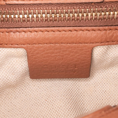 Small Calfskin Bamboo Shopper Satchel