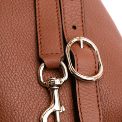 Small Calfskin Bamboo Shopper Satchel