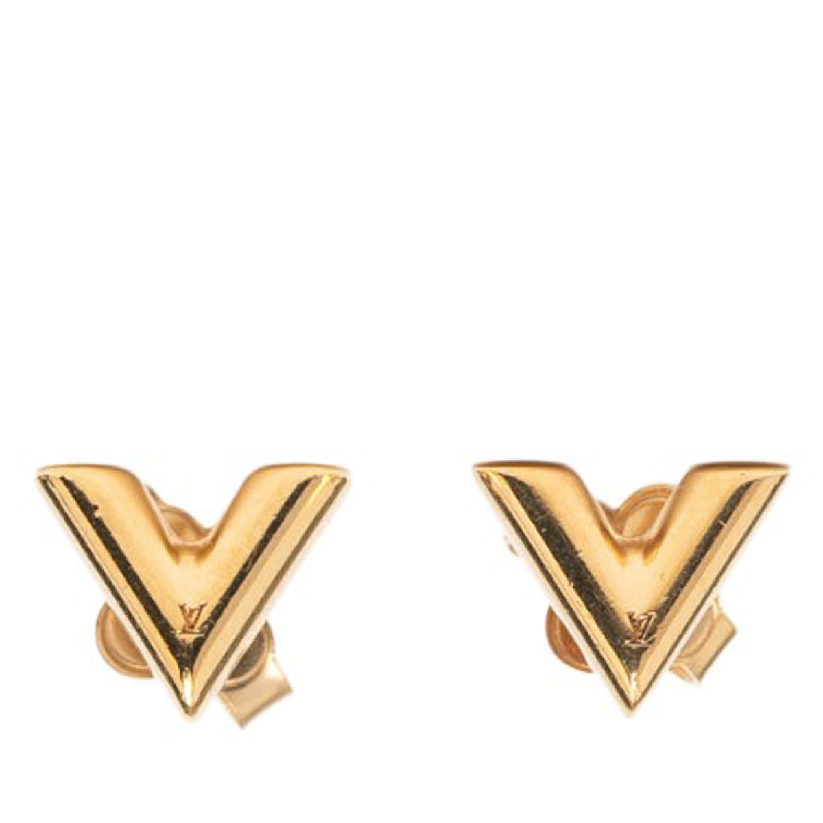 Gold Plated Essential V Stud Earrings