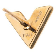 Gold Plated Essential V Stud Earrings