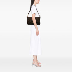 Large Zucca Canvas Mia Flap Shoulder Bag