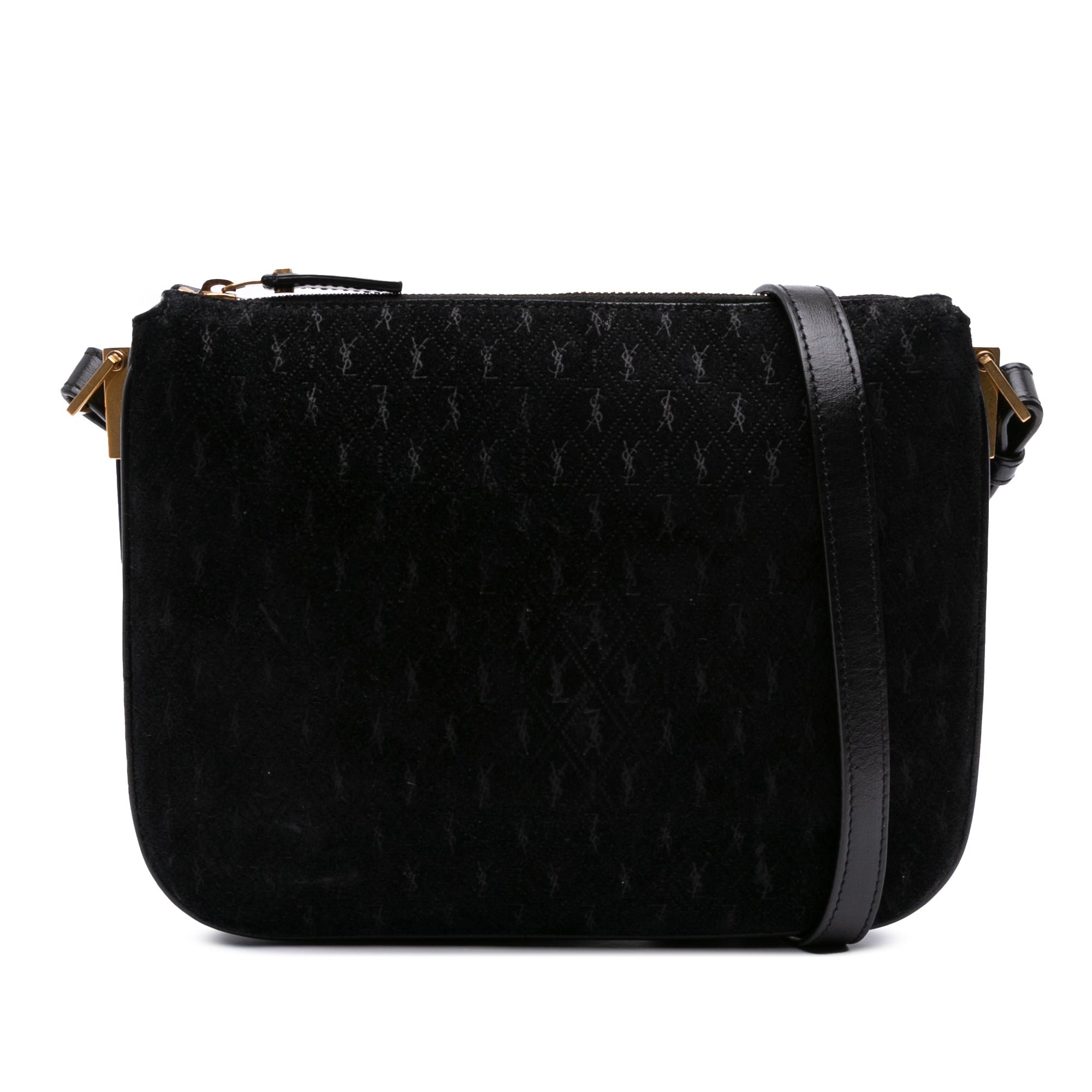 Suede Allover Monogram Crossbody