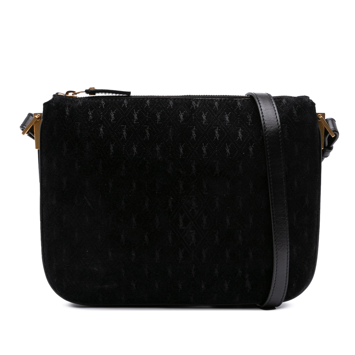 Suede Allover Monogram Crossbody