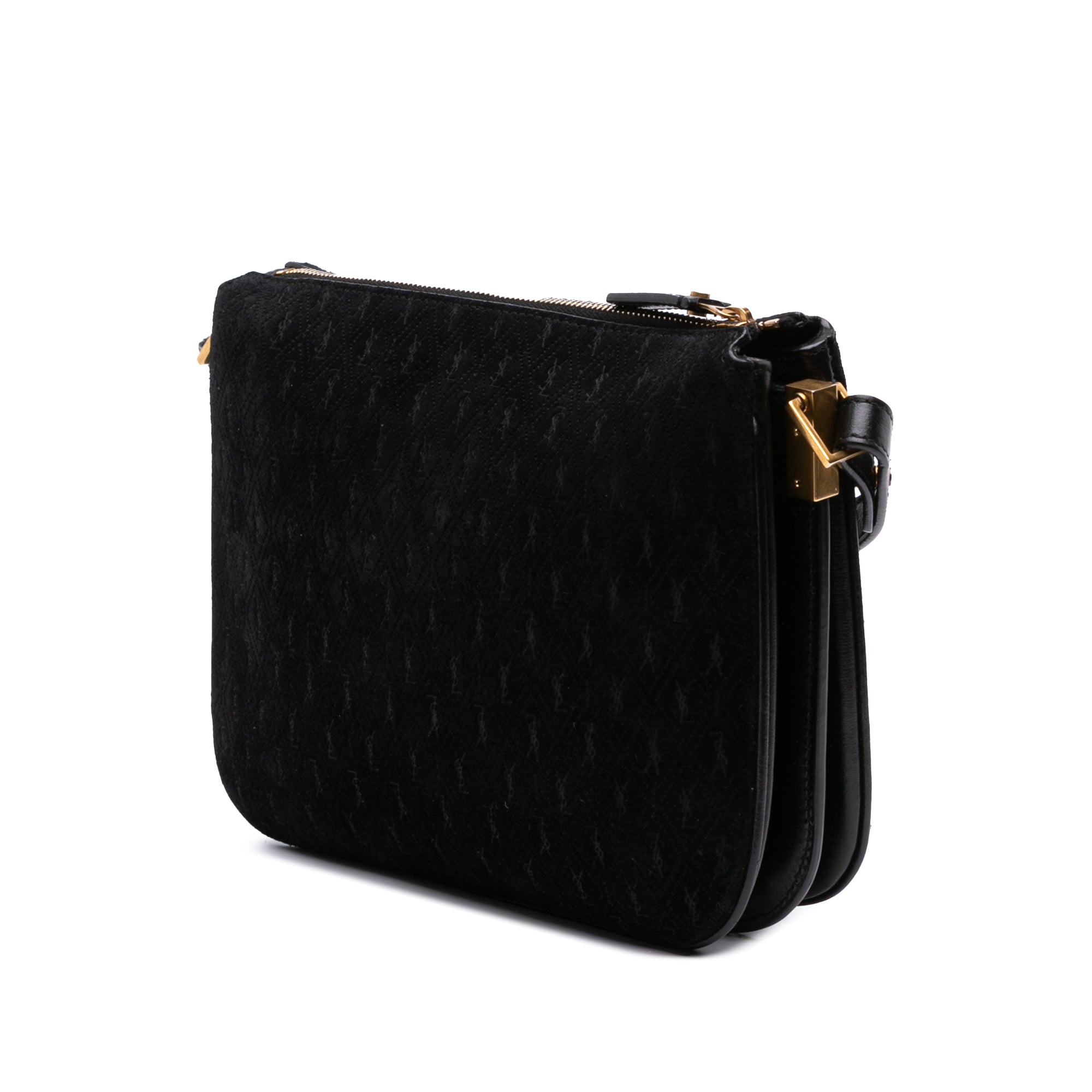 Suede Allover Monogram Crossbody
