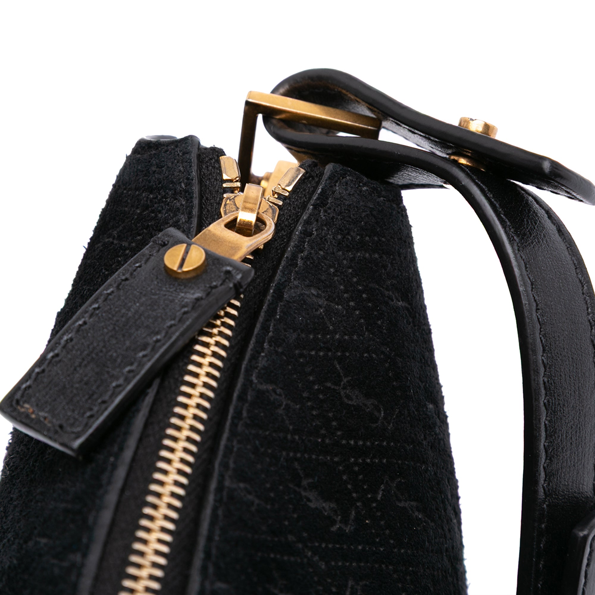 Suede Allover Monogram Crossbody