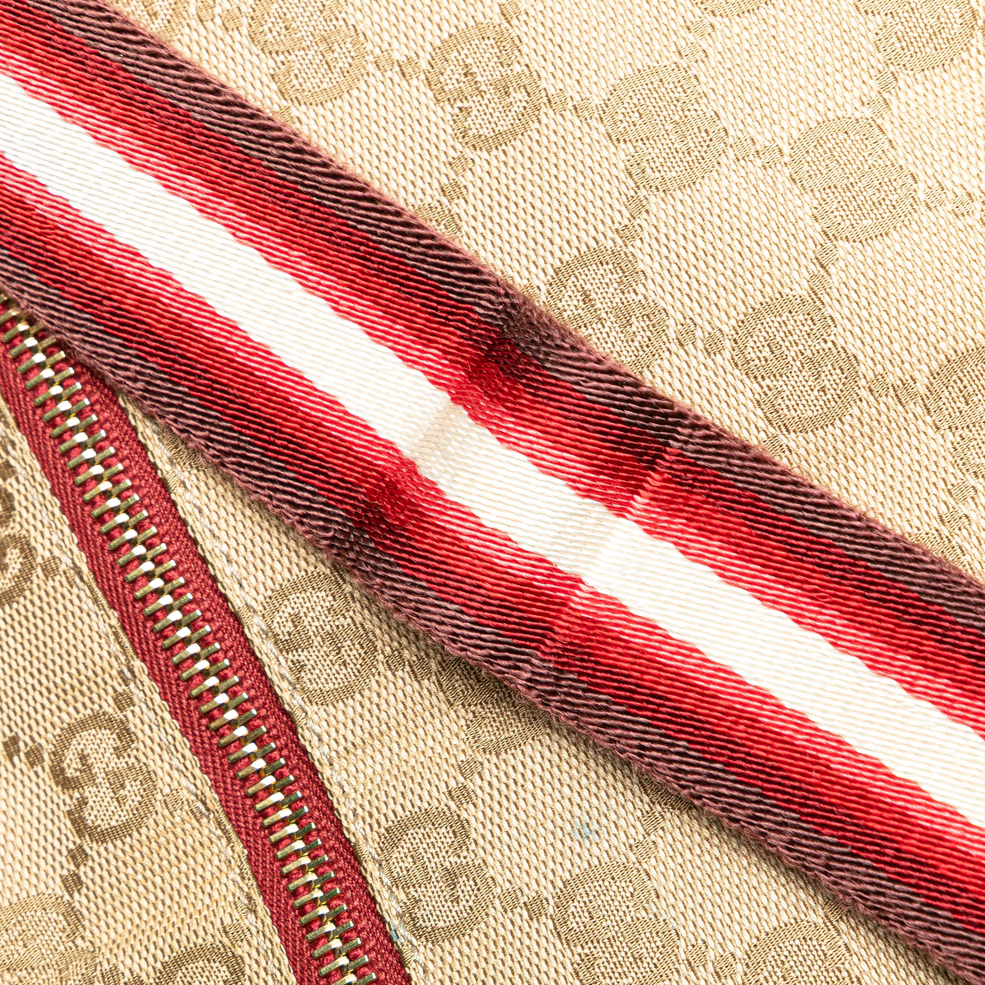 GG Canvas Web Double Pocket Belt Bag