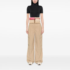GG Canvas Web Double Pocket Belt Bag