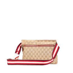 GG Canvas Web Double Pocket Belt Bag