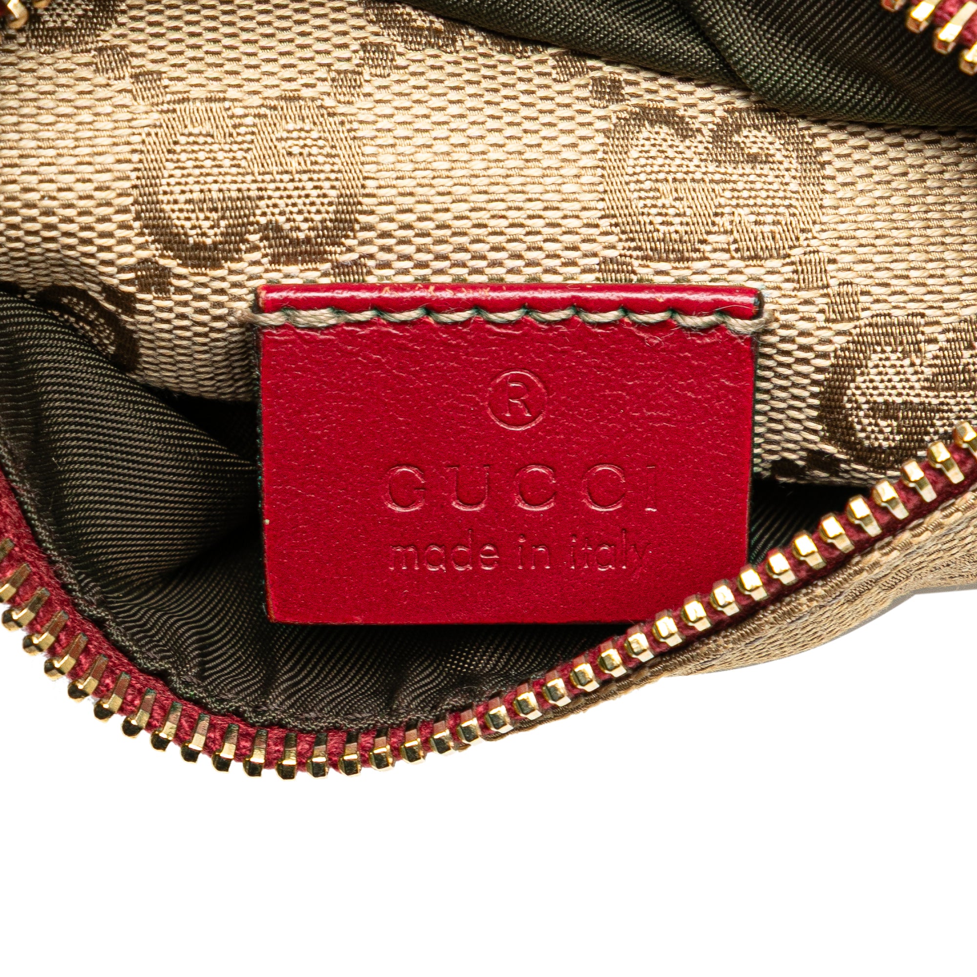 GG Canvas Web Double Pocket Belt Bag