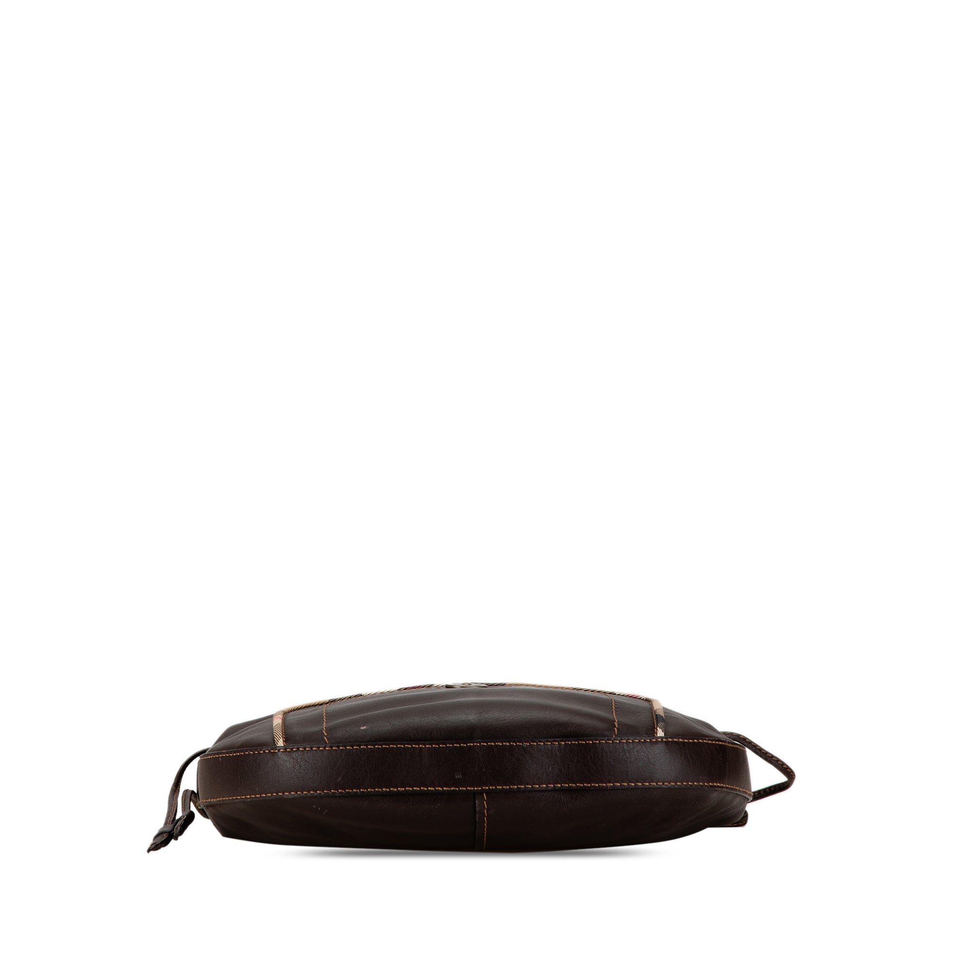 Leather Nova Check Trim Hobo