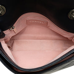 Quilted Lambskin and Tweed Elegant Trim Flap