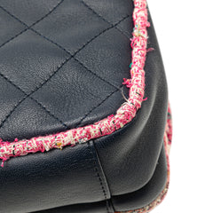 Quilted Lambskin and Tweed Elegant Trim Flap