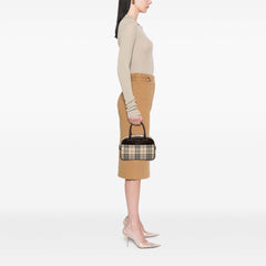 House Check Canvas Handbag