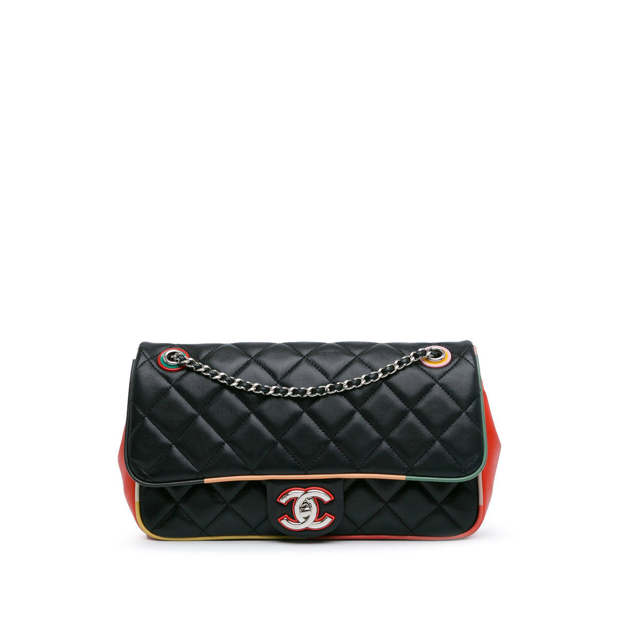 Medium Quilted Lambskin Cuba Color Flap