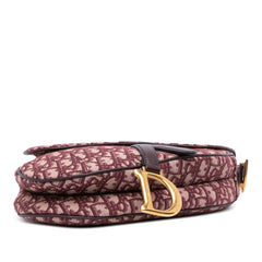 Mini Oblique Canvas Saddle Bag