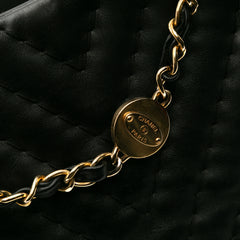 Large Chevron Calfskin Surpique Tote