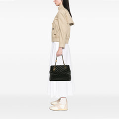 Large Chevron Calfskin Surpique Tote