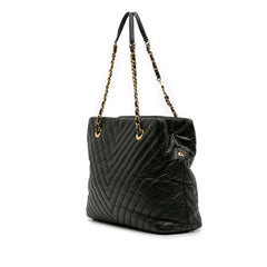 Large Chevron Calfskin Surpique Tote