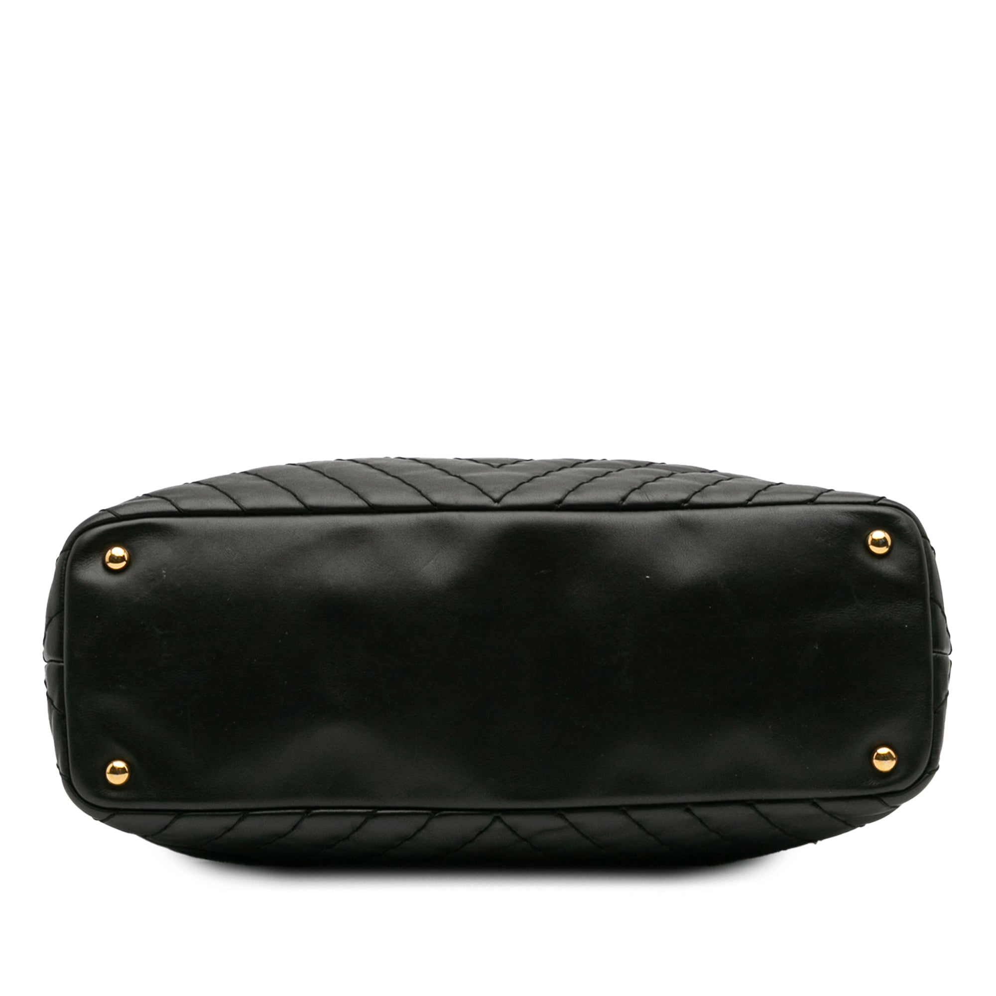 Large Chevron Calfskin Surpique Tote