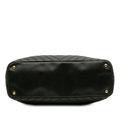 Large Chevron Calfskin Surpique Tote