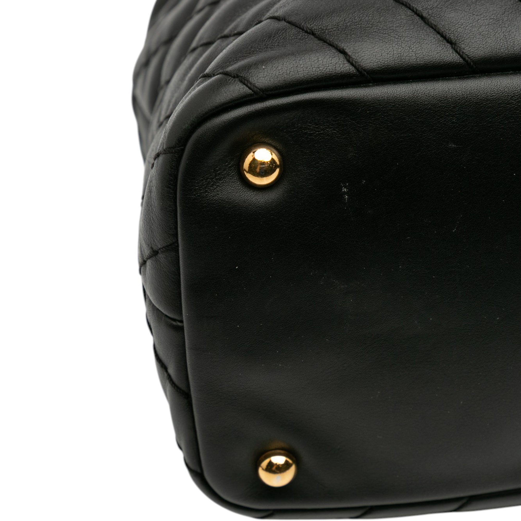 Large Chevron Calfskin Surpique Tote